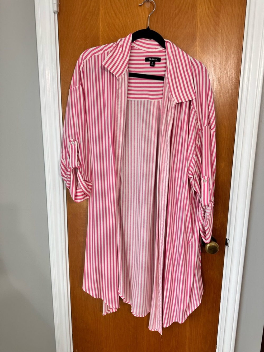 torrid Pink and White Striped Top